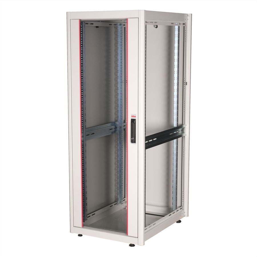 ROLINE 19" Baie réseau Basic 32U, 600x800 LxP Porte verre gris