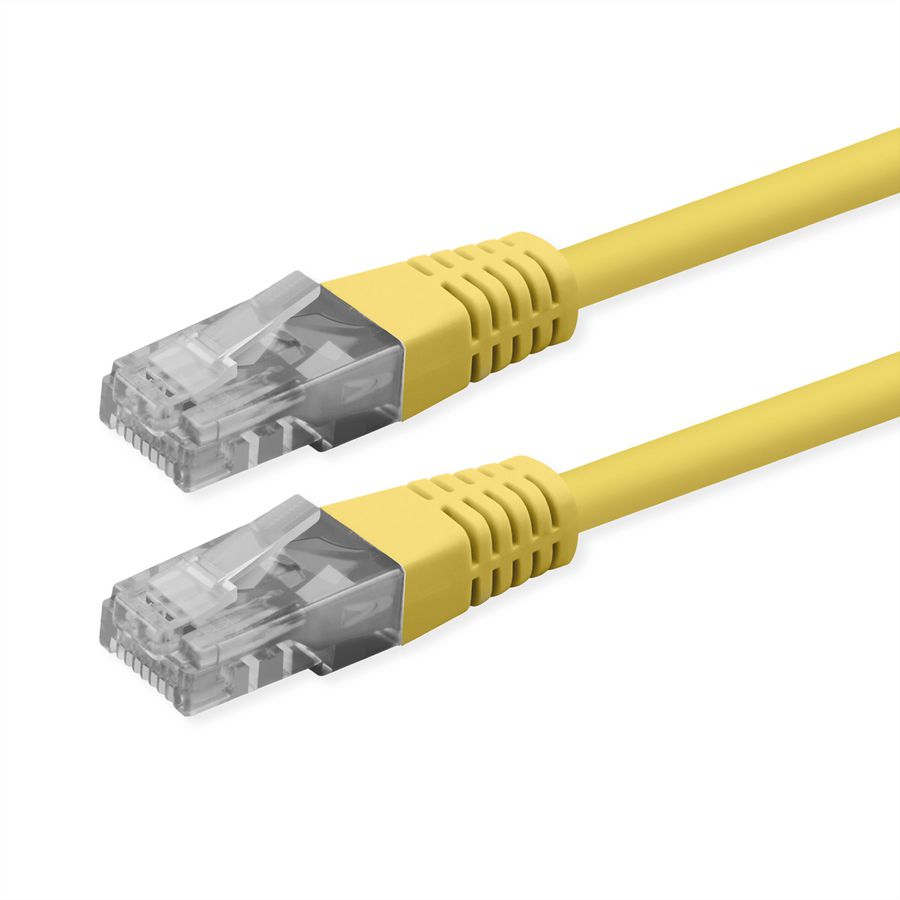 ROLINE Cordon Cat.6 (Classe E), UTP, PoE, jaune, 5 m