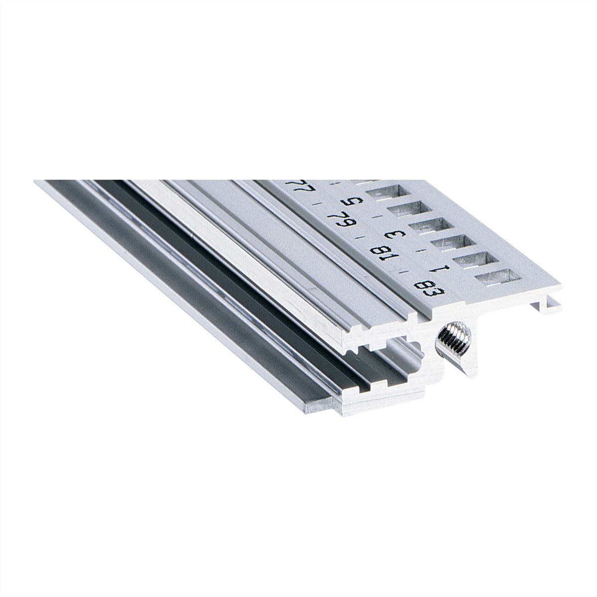 Rail horizontal SCHROFF, avant, type L-KD, léger, lèvre courte, 1000 mm