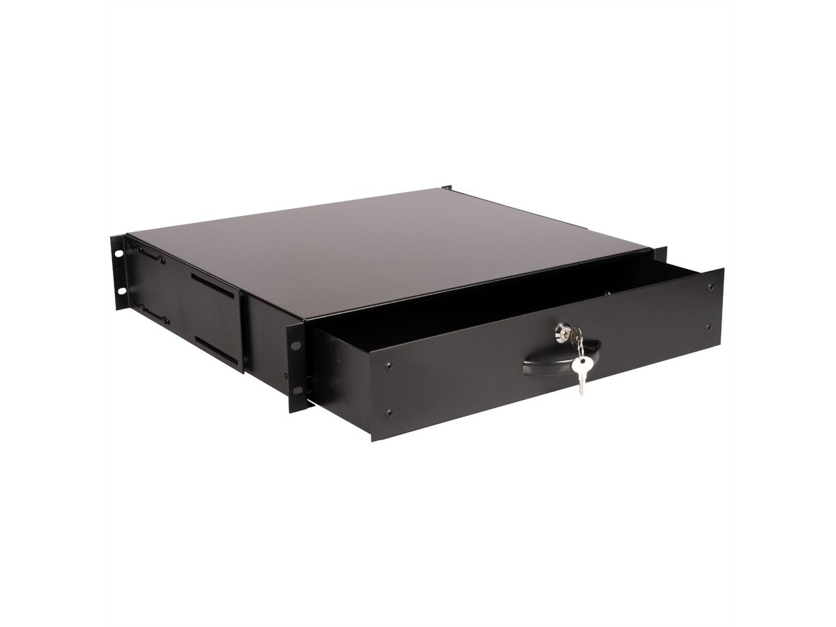 ROLINE 19" Tiroir pour clavier 2U, 400P verrouillable noir