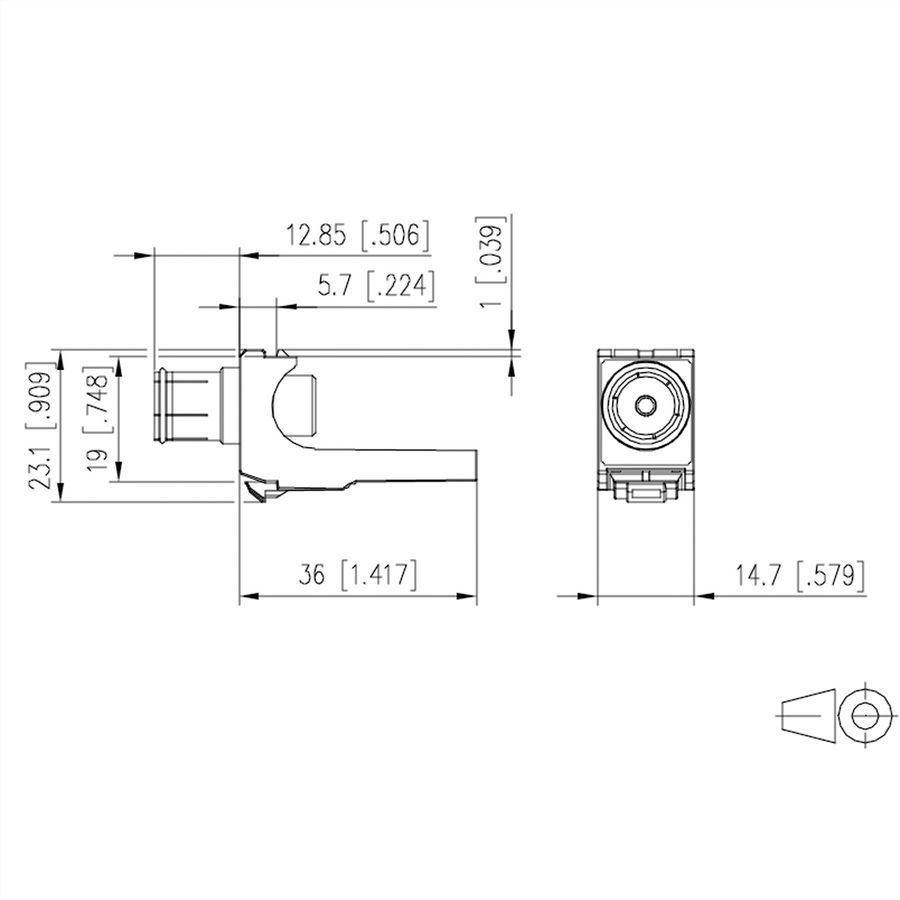 METZ CONNECT COAX modul connecteur femelle IEC / femelle F