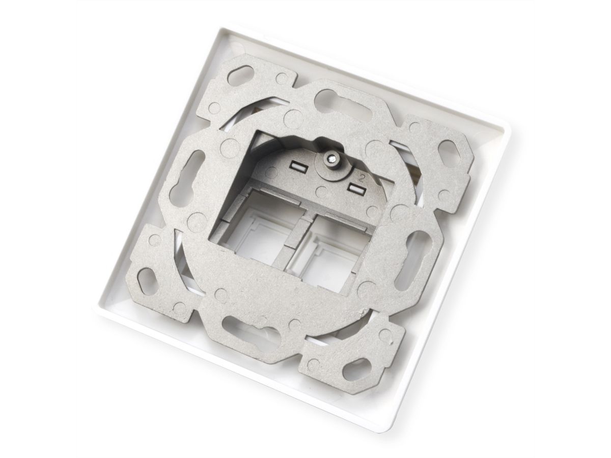 ROLINE Embase pour modules, 2 ports, pour keystones