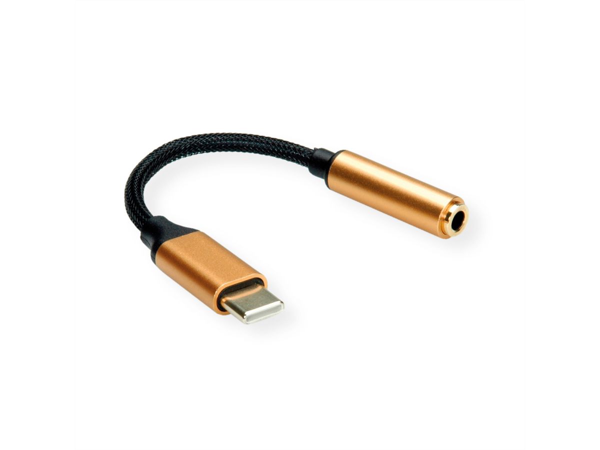 ROLINE GOLD Adaptateur Type C - 3,5mm Audio, M/F, 0,13 m