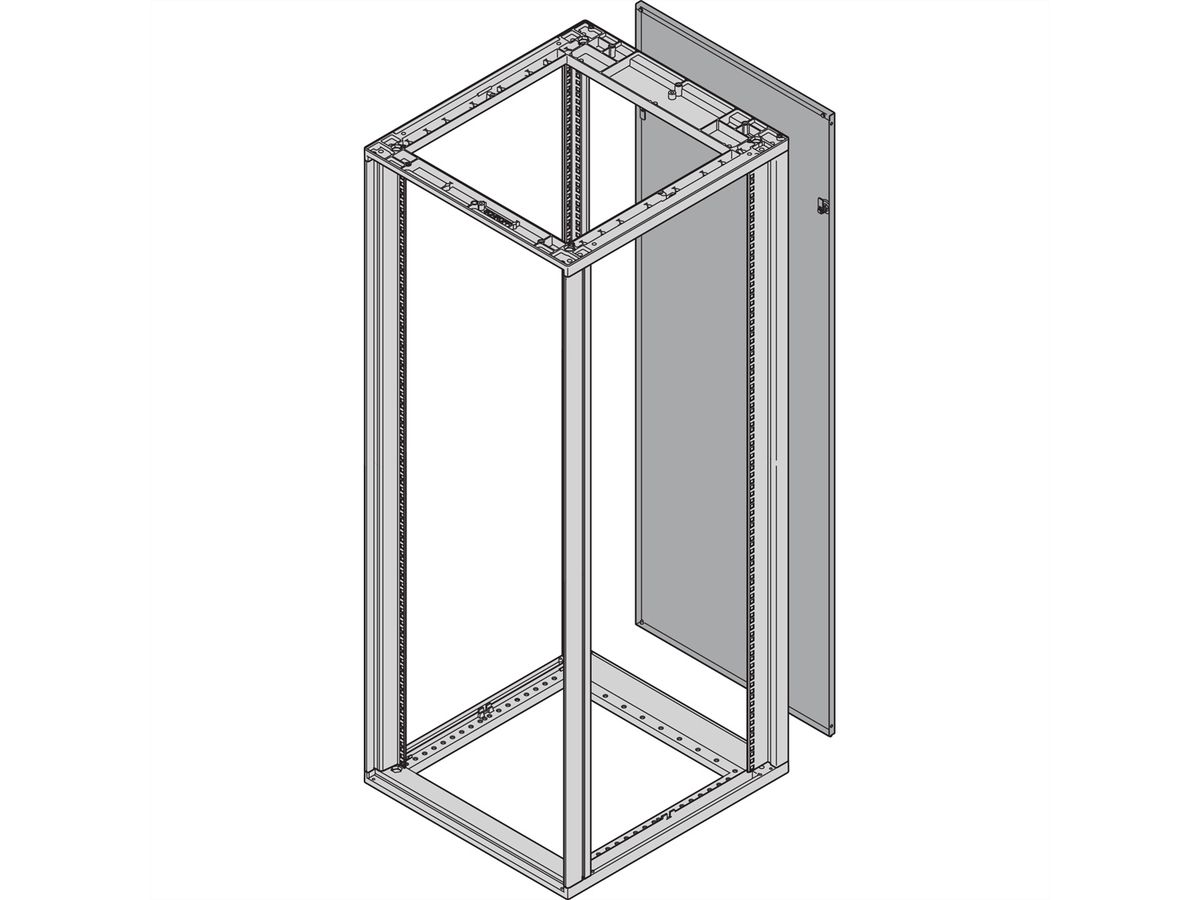 SCHROFF Novastar Panneau arrière pleine hauteur, RAL 7021, 12 U 553W