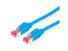 Cordon DÄTWYLER Cat.6 (Classe E) S/FTP, CU 7702 flex LS0H, Hirose TM21, bleu, 1 m