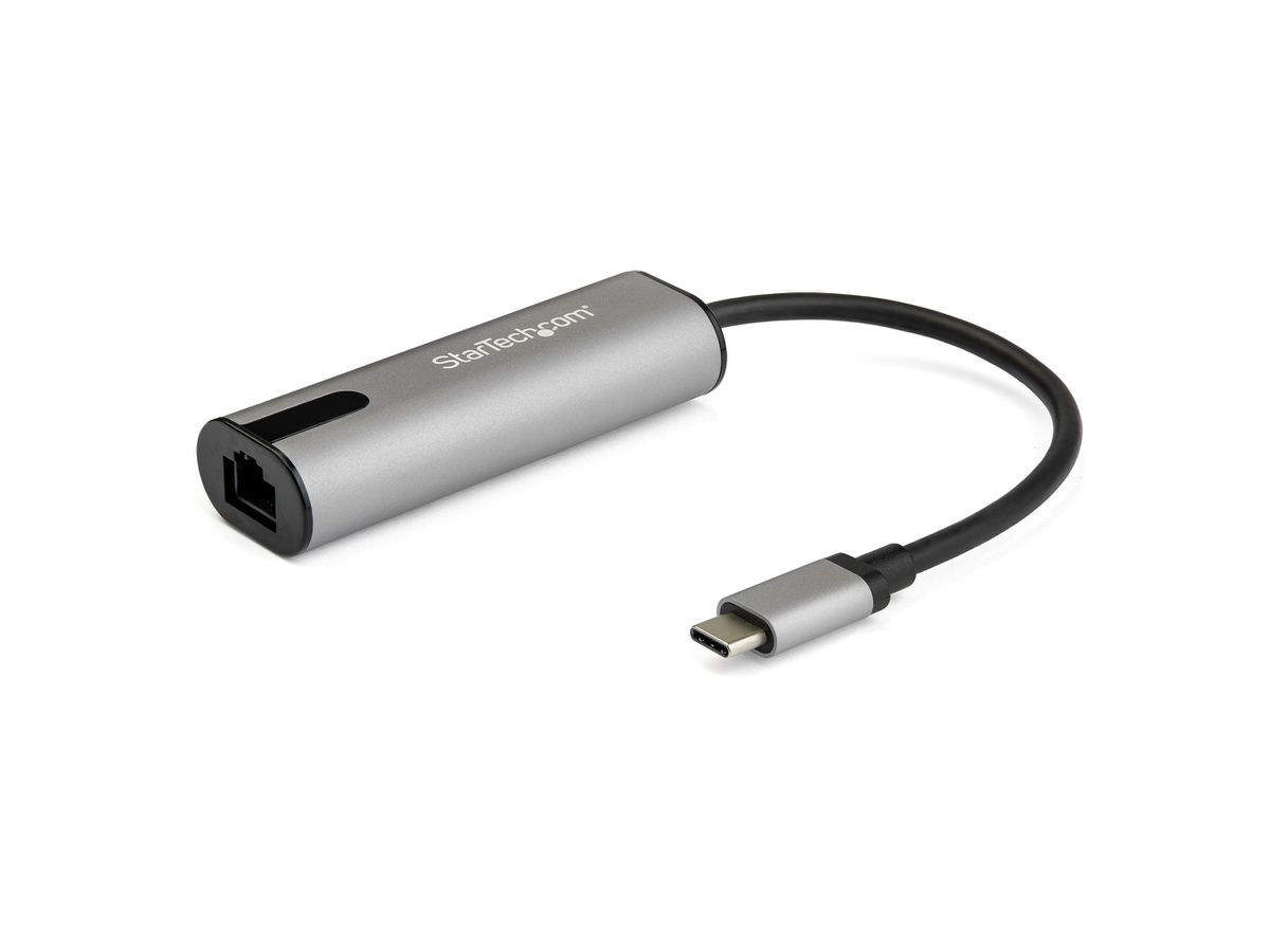 StarTech.com Adaptateur 2.5GbE USB C vers Ethernet NBASE-T NIC - Réseau Multi-Vitesse USB 3.0 Type C 2.5/1 Gigabit/100 Mbps/Portable USB 3.1 vers RJ45/LAN Compatible TB3/MacBook Pro Surface