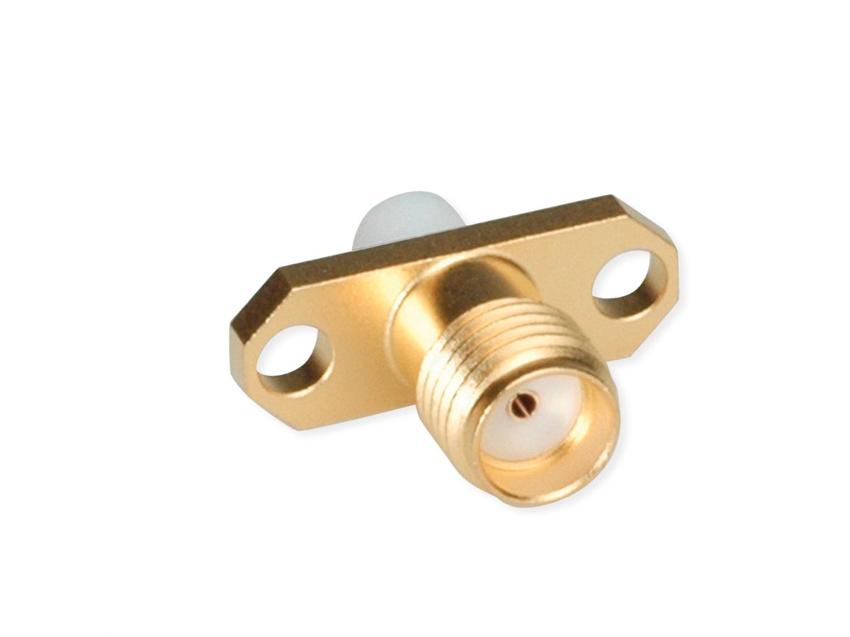 TELEGÄRTNER Prise SMA encastrable avec bride, dorée