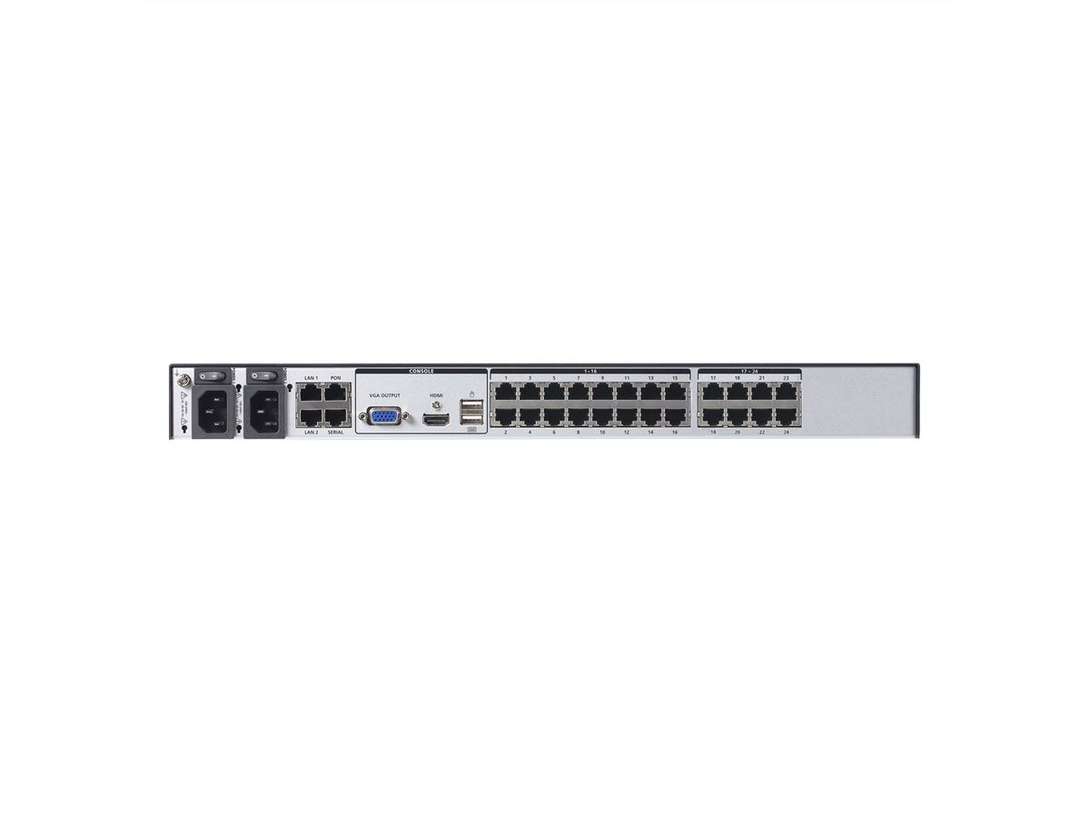ATEN KN2124VB Commutateur KVM sur IP 24 ports Cat.5 Multi-Interface, 1 local/2 distant