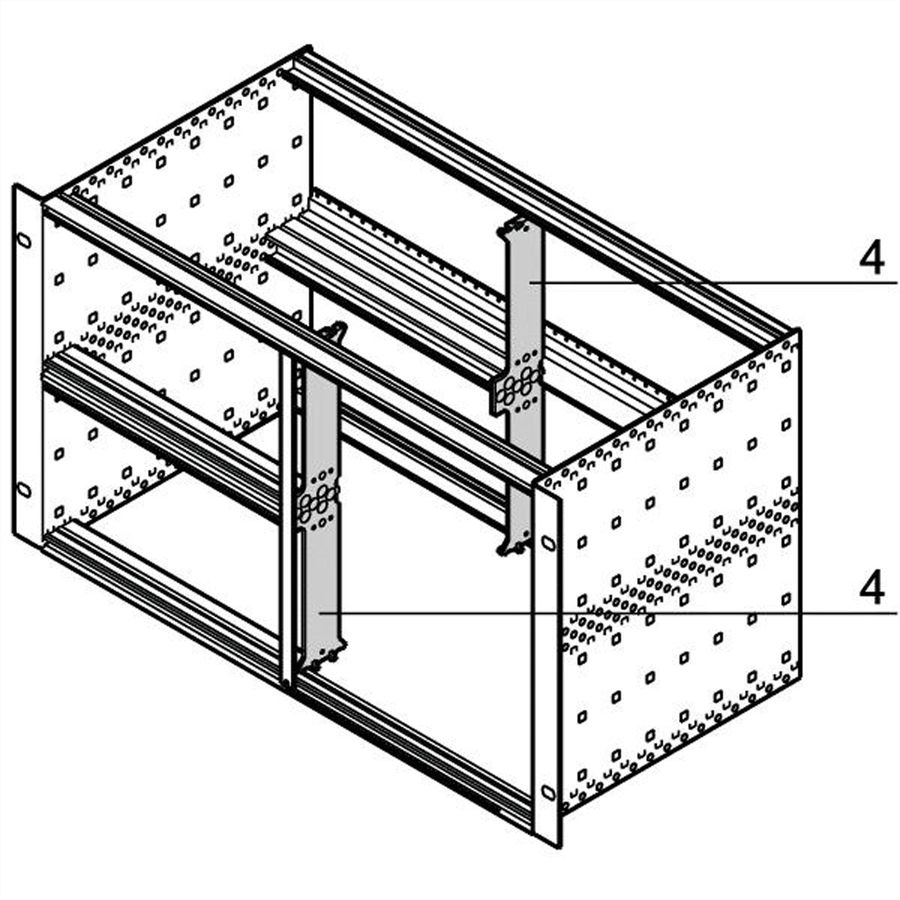 Profilé de fractionnement SCHROFF 6 U pour montage combiné