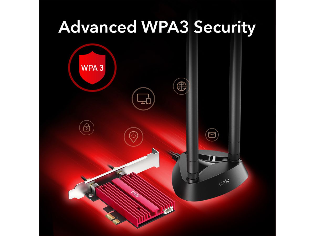CUDY WE4000 AX5400 WiFi 6E, PCI Express