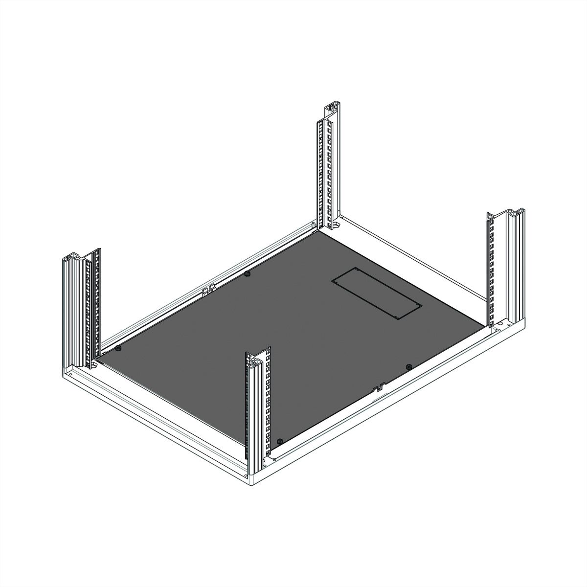 SCHROFF Novastar, plaque de base pour charges lourdes, 553W 500D