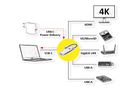 ROLINE Station d'accueil USB 3.2 Gen 2 type C multiports, HDMI 4K60, USB 3.2 Gen2, USB-C PD, LAN, SD-Card Reader