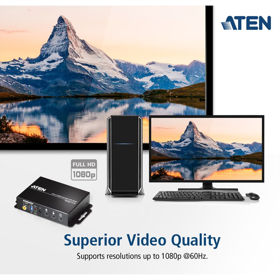 ATEN VC182 Convertisseur VGA-HDMI avec convertisseur de format d'image