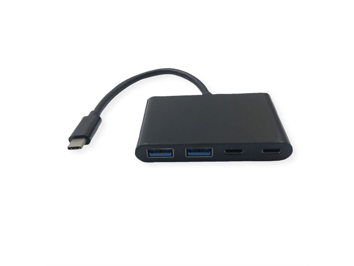 VALUE Hub USB 3.2 Gen 2, 4 ports (2x A+ 2x C), prise type C