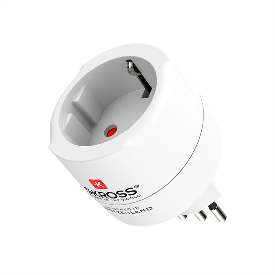 SKROSS Adaptateur de voyage Europe vers Suisse + Italie + Brésil