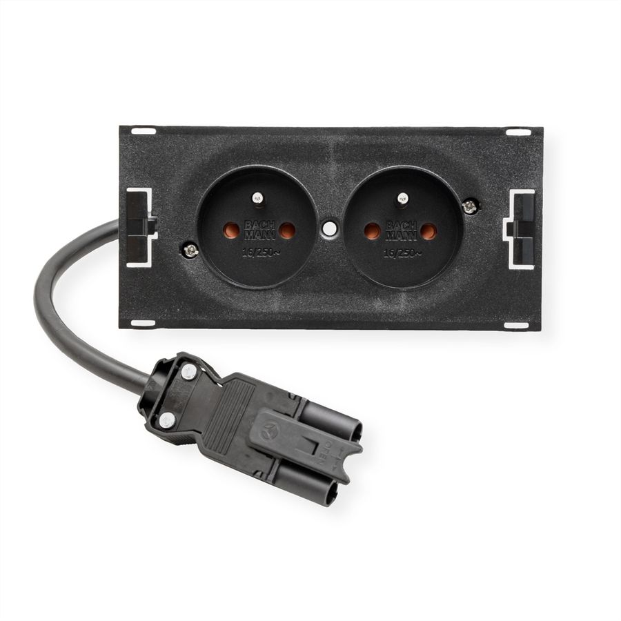 BACHMANN DUE 2xUTE 0,2m GST18, noir, 0,2 m
