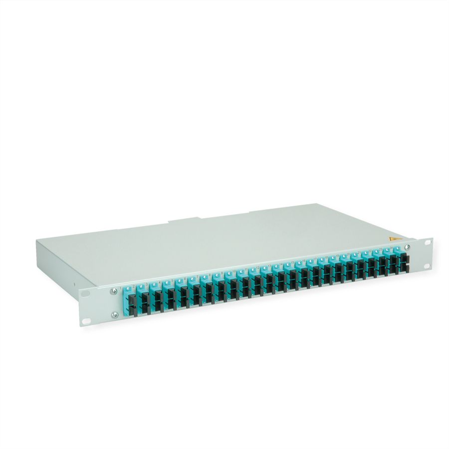 TELEGÄRTNER BASIS eco Panneau fibre optique, 24x SC Duplex, turquoise, OM3