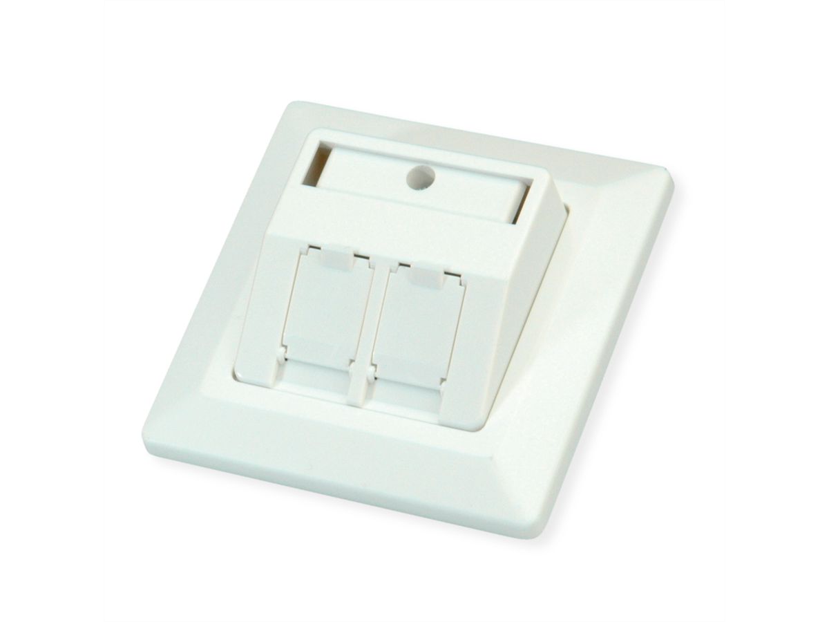 ROLINE Embase pour modules, 2 ports, pour keystones