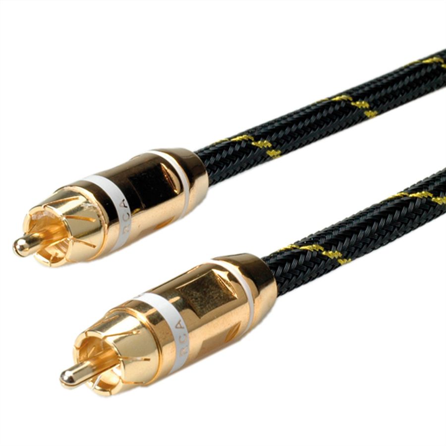 ROLINE GOLD Câble de raccordement RCA simplex M / M, blanc, 5 m