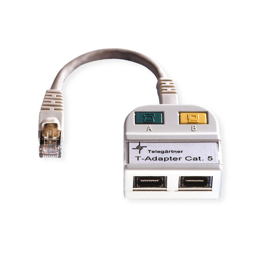 TELEGÄRTNER Adaptateur modulaire en T, sortie 10BaseT / ISDN