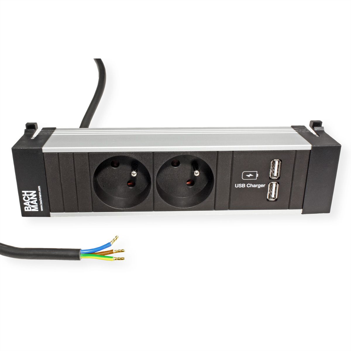 BACHMANN POWER FRAME 2xUTE 1xUSB Charge courant 2,0m AEH