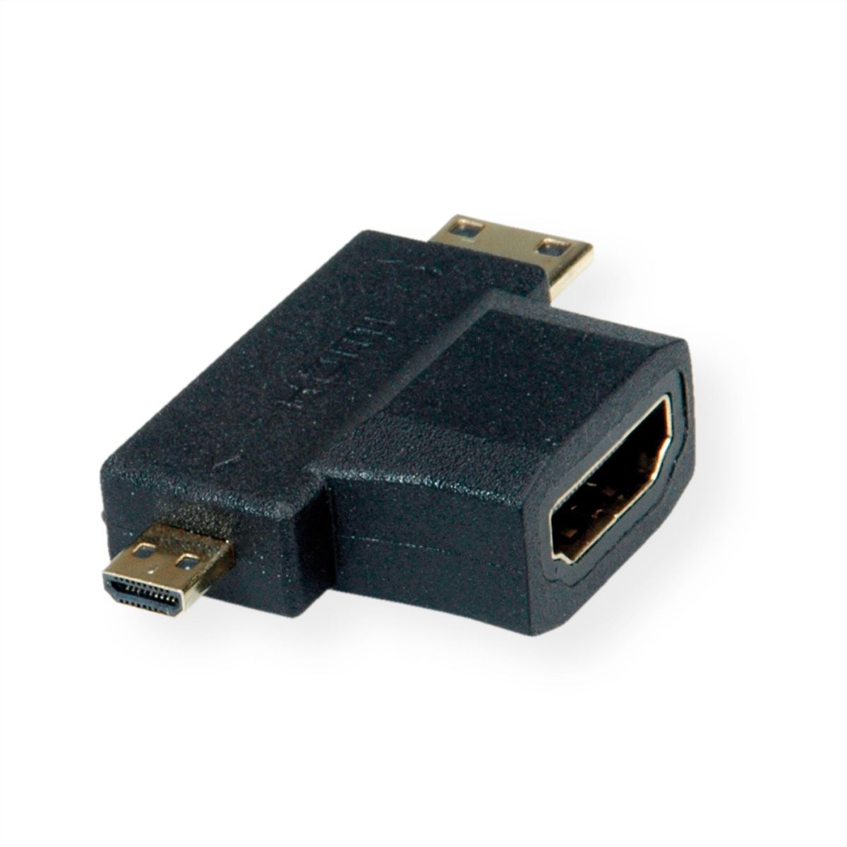 VALUE Adaptateur T-HDMI, HDMI  - HDMI Mini + HDMI Micro