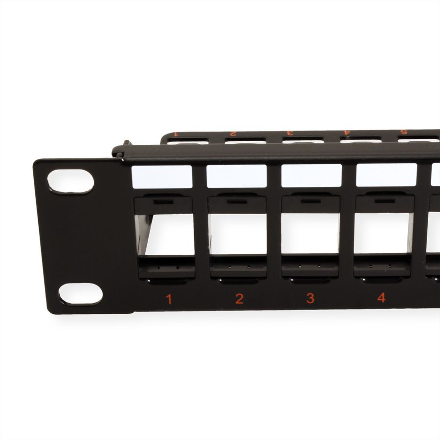 ROLINE Panneau de brassage 19" pour Keystones 24 ports, non-blindé, noir