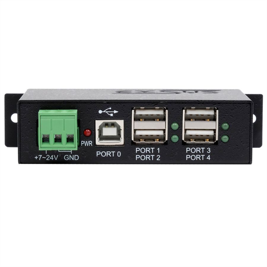 EXSYS EX-1163HMS Hub métal USB 2.0, 4 ports, Protection contre les surtensions ESD de 15KV