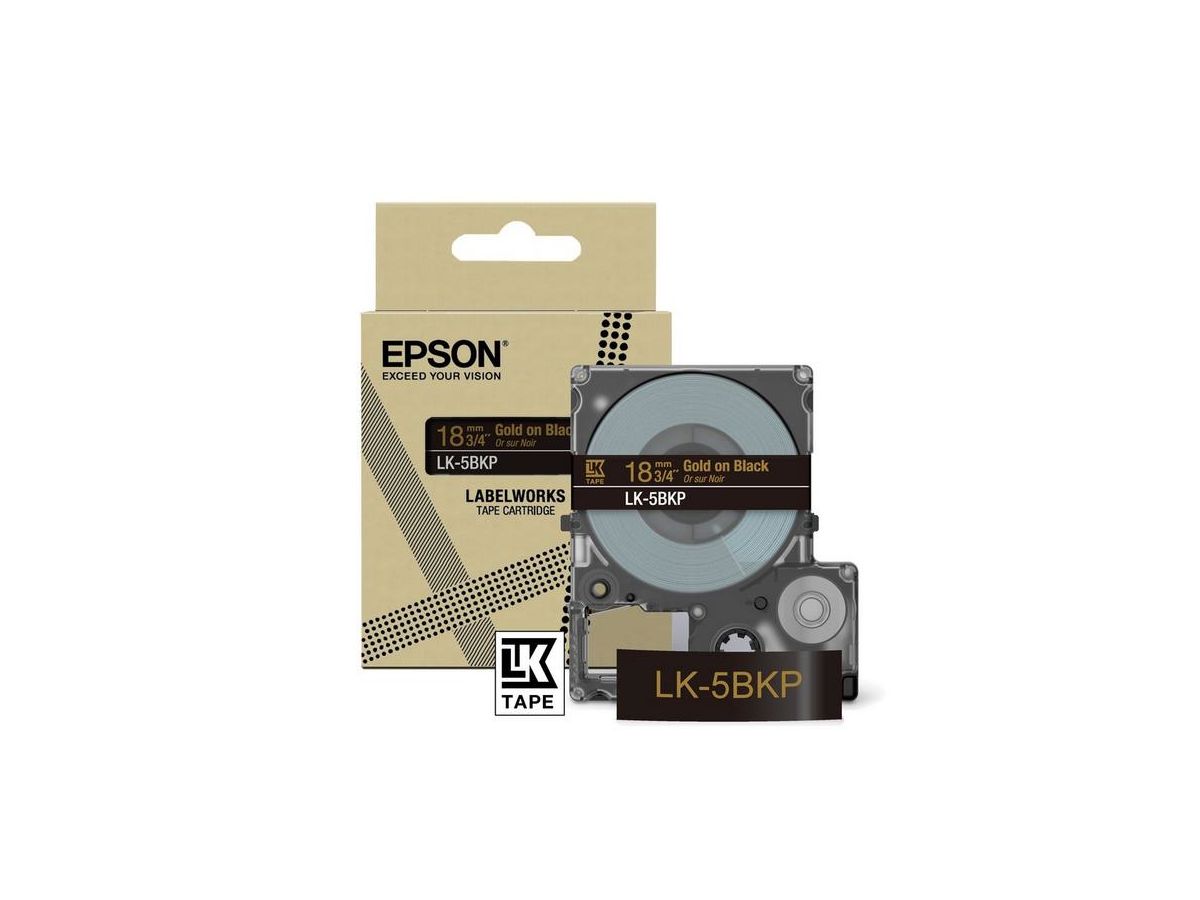 Epson LK-5BKP Noir, Or