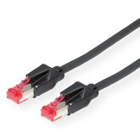 Cordon DRAKA Cat.6 (Classe E) S/FTP H, noir, 0,5 m
