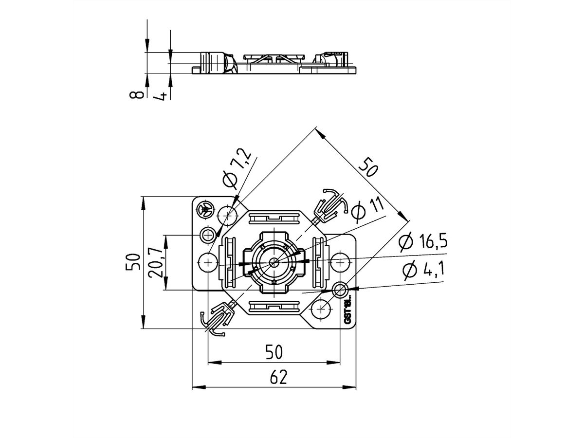 BACHMANN plaque de support pour distributeur GST18