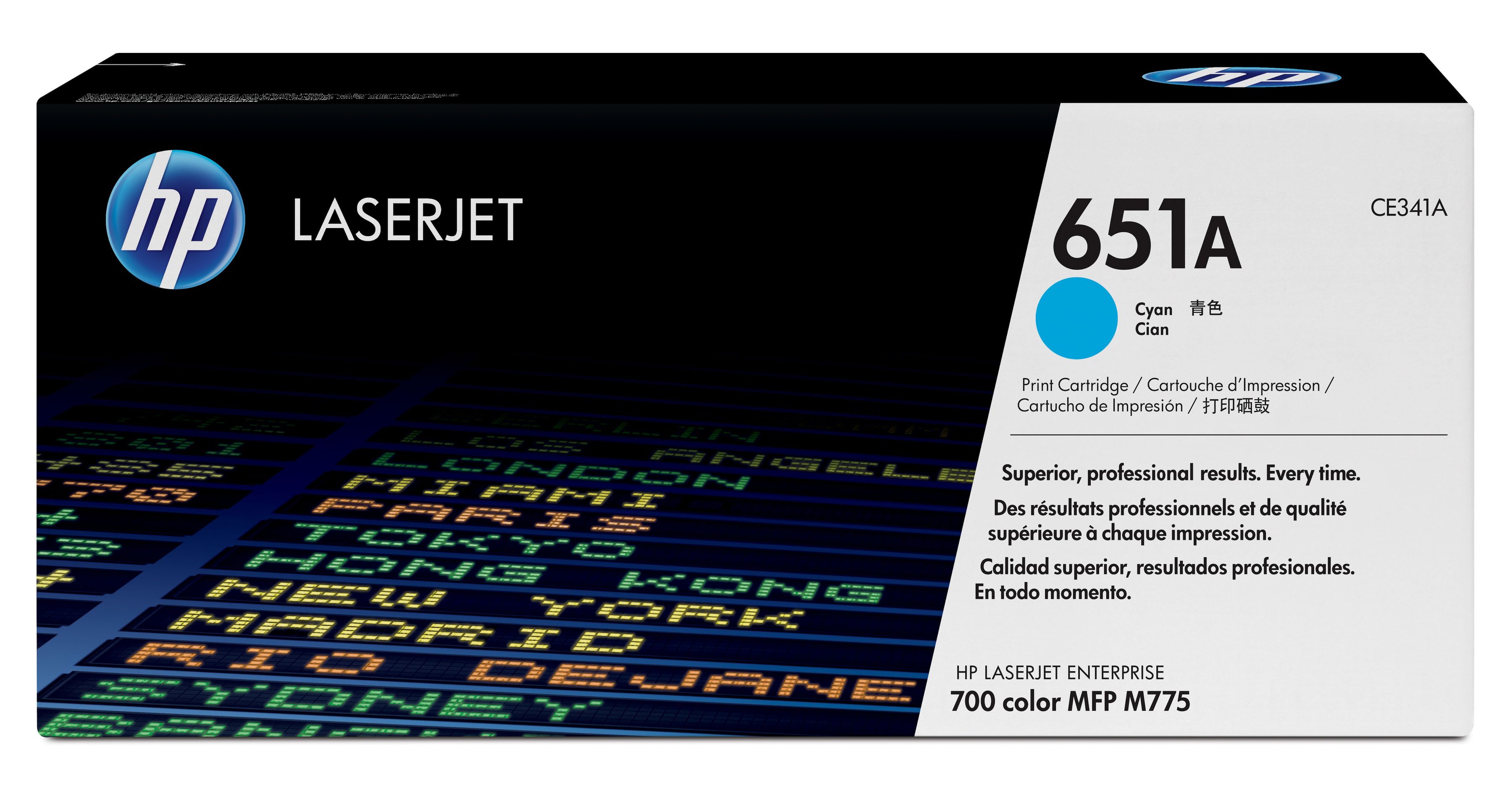 HP 651A toner LaserJet cyan authentique