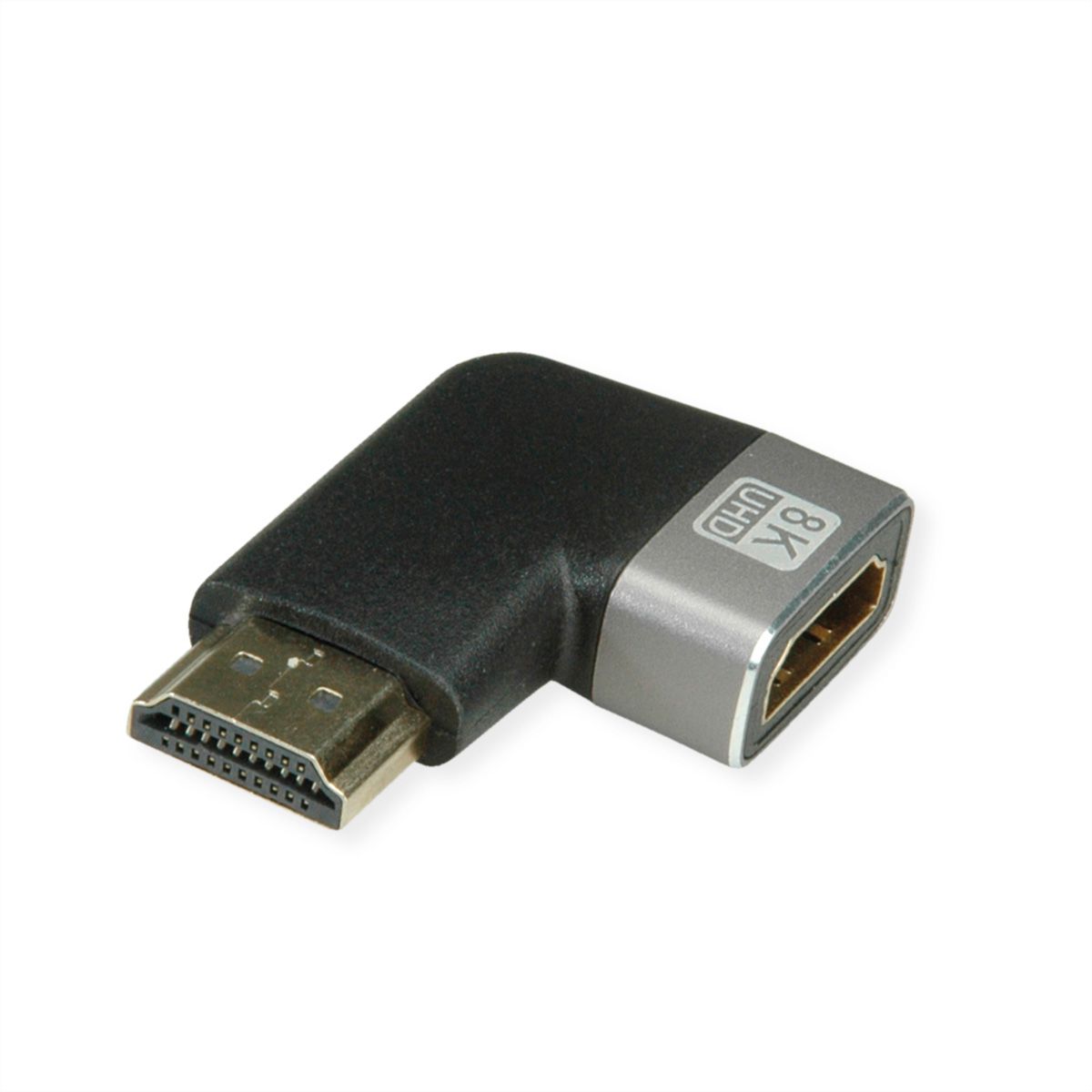 ROLINE Adaptateur HDMI, 8K, HDMI M/F, coudé à 90°