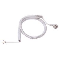 BACHMANN Câble spirale 1-4m blanc, H05VV-F 3G1,5mm² AEH/CEE7/7