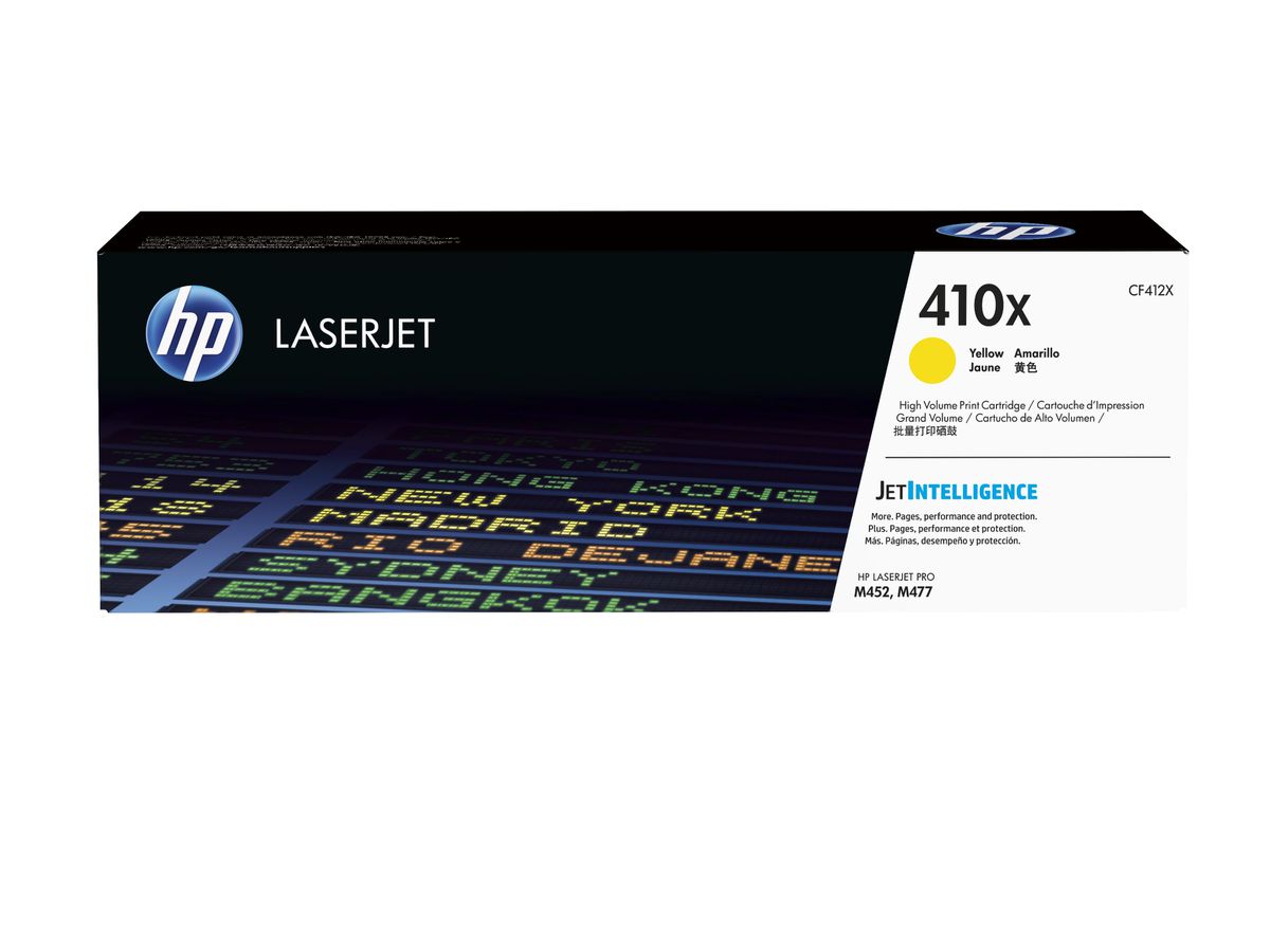 HP 410X toner LaserJet jaune grande capacité authentique