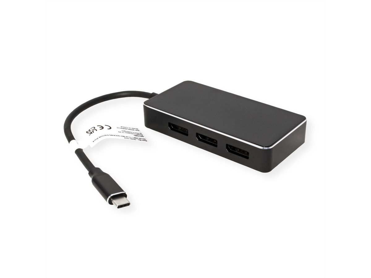 VALUE Adaptateur USB type C - 3x DP, Multi-Stream 4K