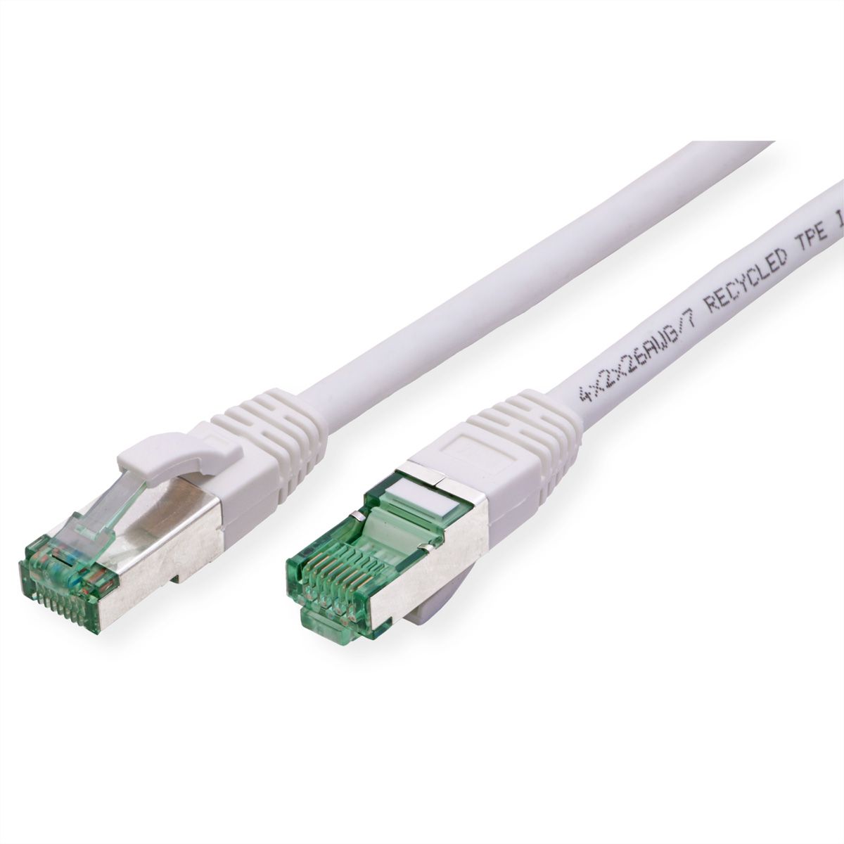 ROLINE RM Cordon Cat.6A S/FTP(PiMF), blanc, 0,5 m