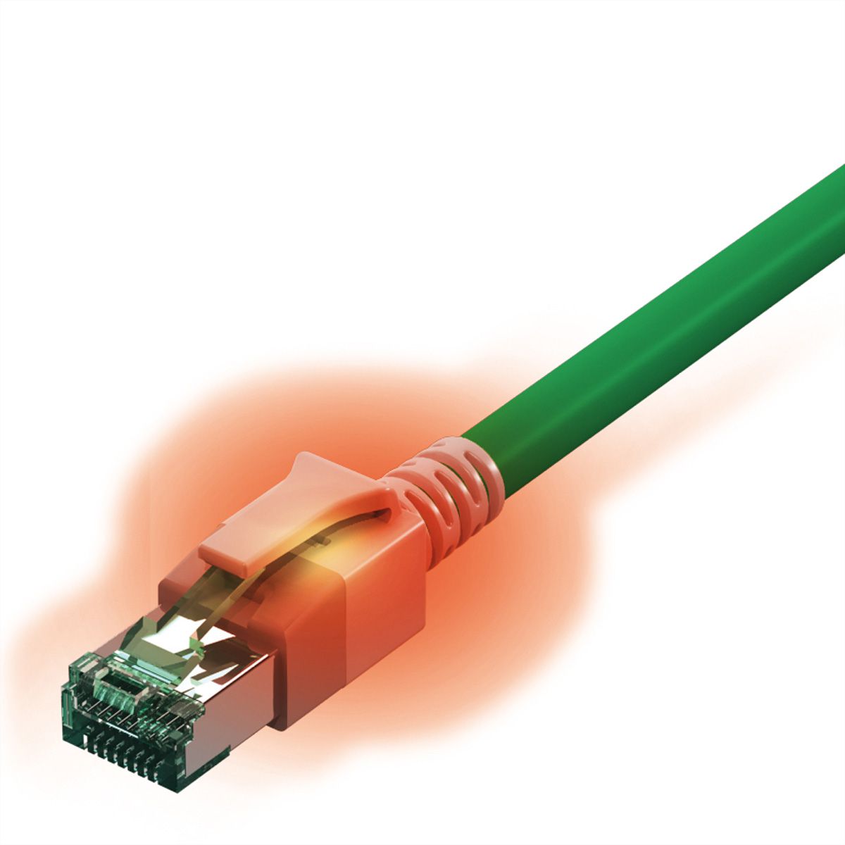 Cordon EasyLan DualBoot® LED Cat.6A (Classe EA) S/FTP, LSOH, vert, 7,5 m