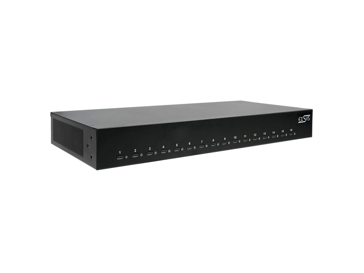 EXSYS EX-11017 Station de charge Highpower USB-C 16 ports 1008 W