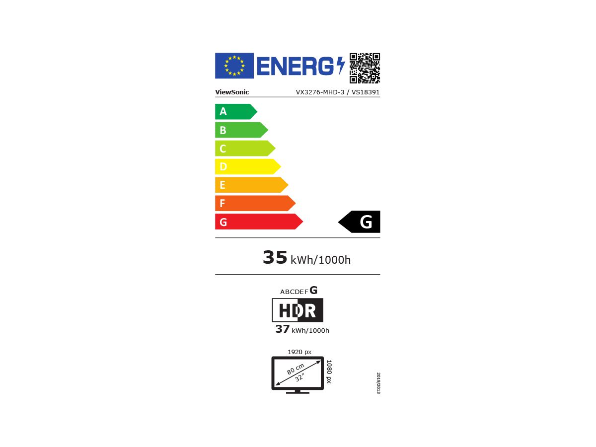 Viewsonic VX Series VX3276-MHD-3 écran plat de PC 81,3 cm (32") 1920 x 1080 pixels Full HD LED Argent