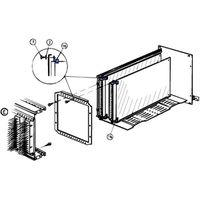 SCHROFF Fixation de la carte imprimée sur la paroi arrière de la cassette, type B - ANGLE EN BAS