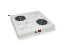 ROLINE 19" Unité de ventilation pour toit, 2 ventilateurs, thermostat, gris