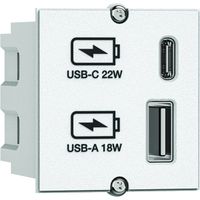 BACHMANN USB A/C 22Watt Charger CM blanc, blanc