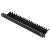 ROLINE 19" Passe-câbles, Avec brosse 1U noir