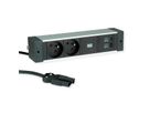 BACHMANN DESK RAIL 2xUTE 1xUSB A&C 22W 2,0m GST18