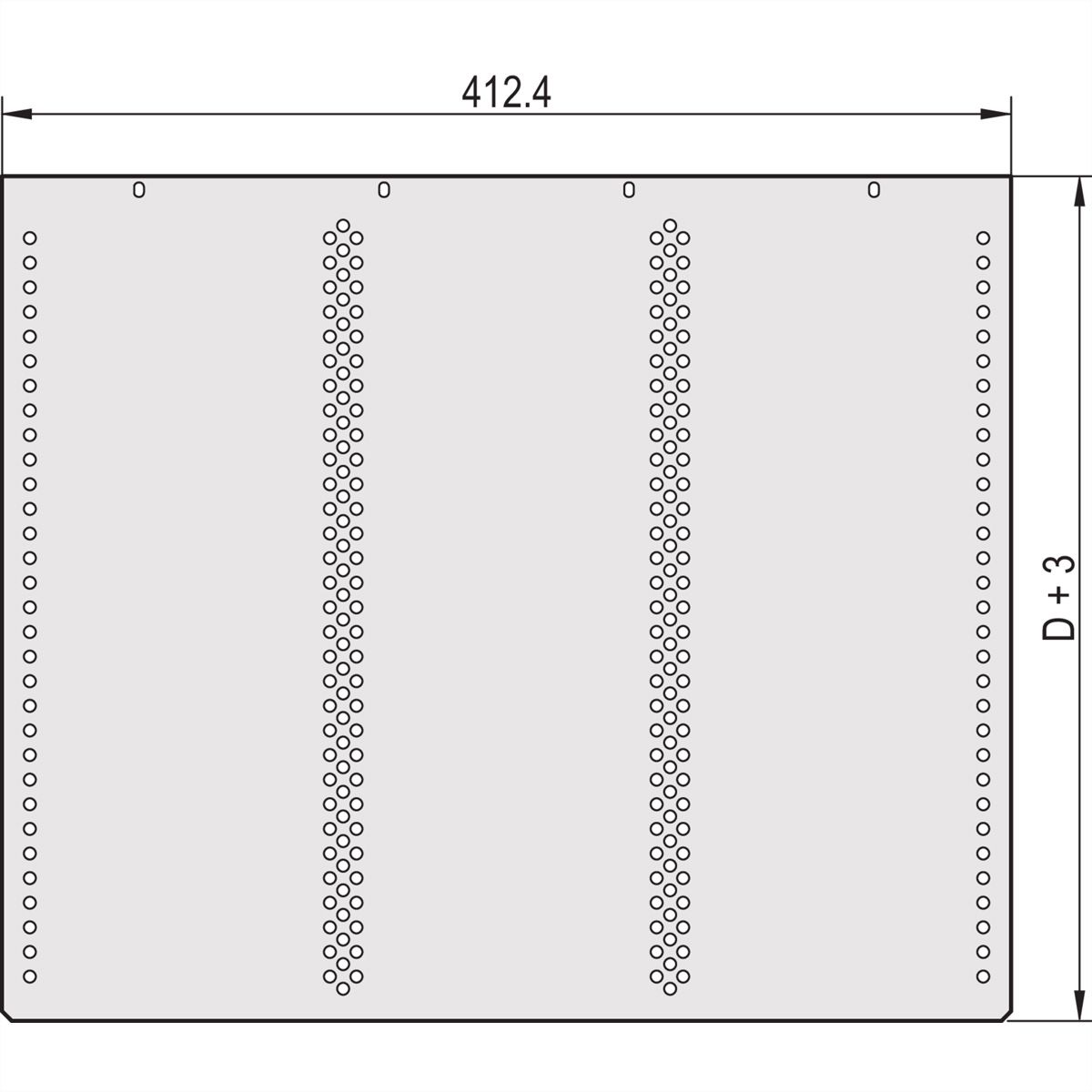 Plaque de recouvrement MultipacPRO SCHROFF pour montage horizontal des tableaux européens, 280 mm