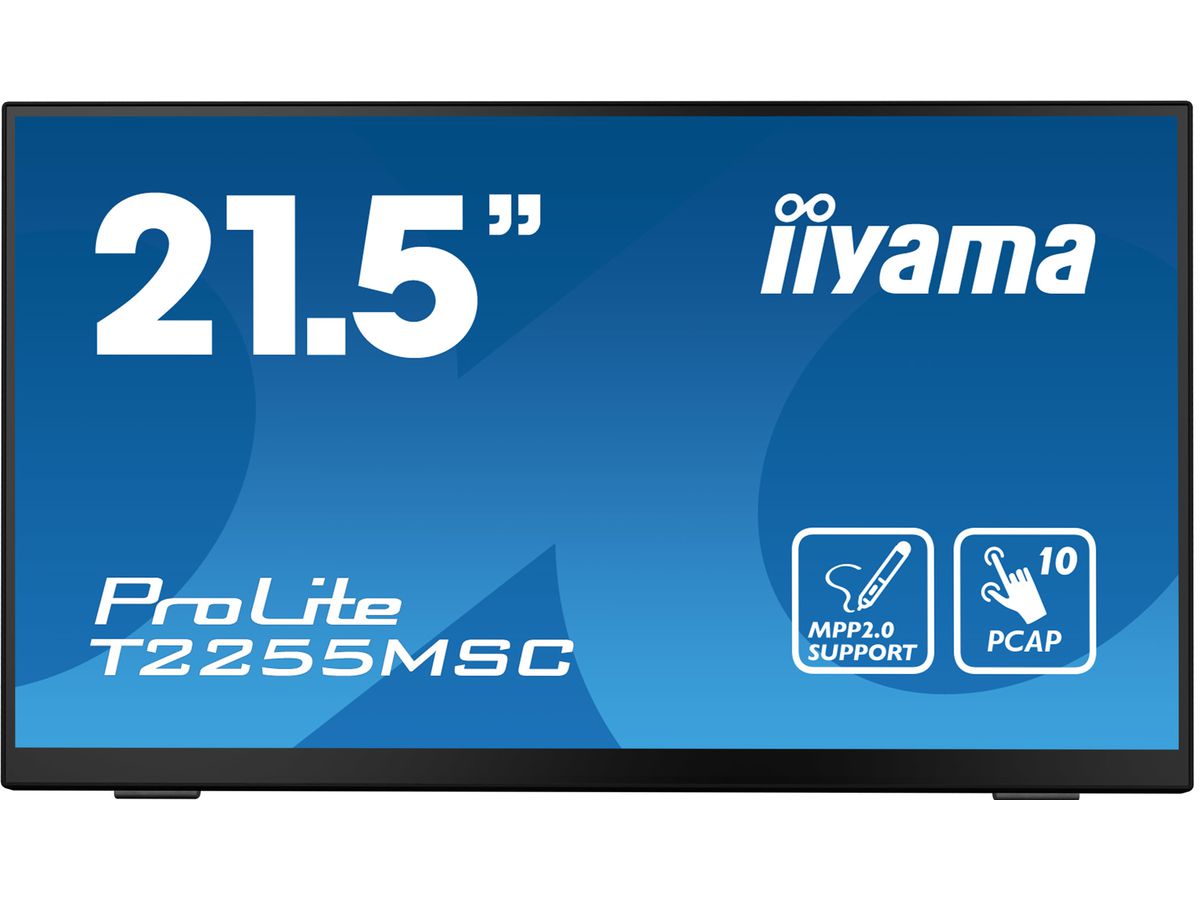 iiyama ProLite T2255MSC-B1 écran plat de PC 54,6 cm (21.5") 1920 x 1080 pixels Full HD LCD Écran tactile Noir