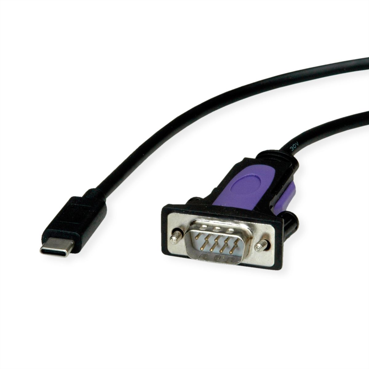 ROLINE Câble convertisseur USB-C / Série, puce FDTI, 1,8 m