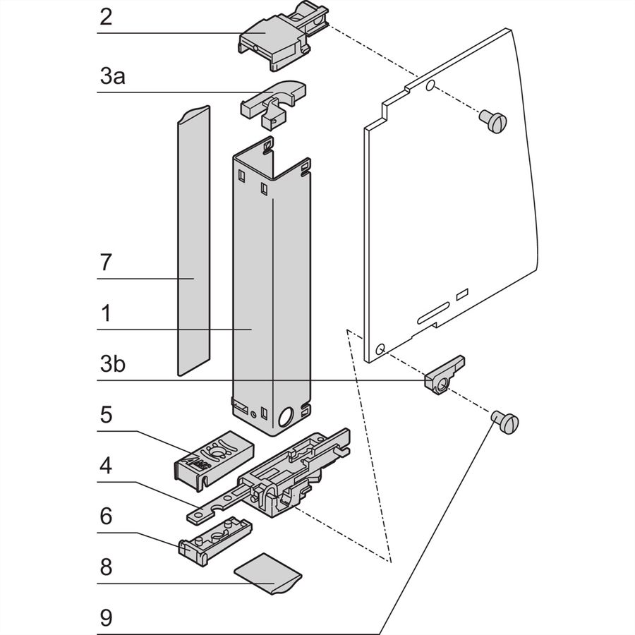 Module AMC avec poignée de traction, AMC.0 R2.0, Double Full-Size, aluminium