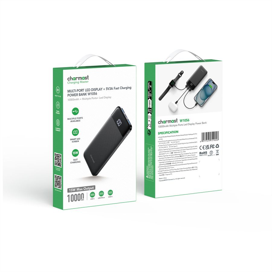 CHARMAST Powerbank W1056 10000mah noir